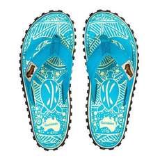 Gumbies Womens Islander Canvas Flip Flops - Turquoise
