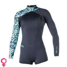 Mystic Womens Diva 3 / 2Mm Longarm Backy Zip Shorty - Grigio