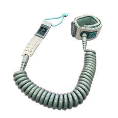 Mystic Sup Coiled Leash - 10Ft - Grigio / Menta Mystic Sup Coiled Leash - 10Ft - Grigio / Menta