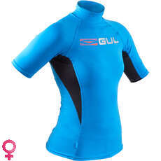 Gul Womens Swami Kurzarm Rash Vest / Guard - Blau / Schwarz - Rg0330-B7