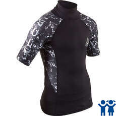 Gul Junior Kurzarm Rashvest - Schwarz / Camo - Rg0341-B7