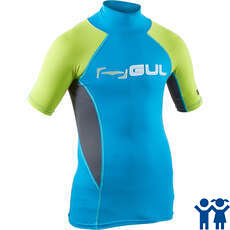 Gul Junior Kurzarm Rashvest - Koralle / Limette - Rg0341-B7