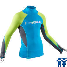 Gul Junior Langarm Rash Weste / Guard - Coral / Lime - Rg0344-B7