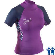 Gul Junior Girls Kurzarm Rashvest - Violett / Tie-Dye - Rg0345-B7