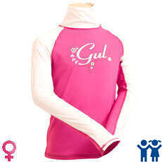 Gul Manga Larga Junior Femenino Rash Chaleco / Guardia - Cloudberry / Blanco