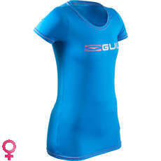 Gul Damen Kurzarm T-Shirt Fit Rashvest - Blau - Rg0367-B7