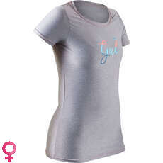 Gul Damen Kurzarm T-Shirt Fit Rashvest - Grau - Rg0367-B7