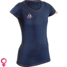 Gul Damen Kurzarm T-Shirt Fit Rashvest - Navy - Rg0367-B7