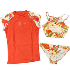 Rip Curl Girls 3-Teiliges Bikini & Rash Guard Set  - Leilani