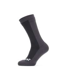 Sealskinz Wasserdichte Socken Für Kaltes Wetter In Mittlerer Länge - Schwarz / Grau