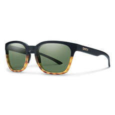 Smith Founder Sonnenbrille - Black Fade Tortoise / Grey Green Lens