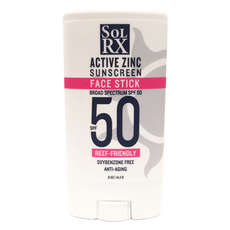 Solrx Active Zinc Spf50 + Wasserfester Sonnenschutz-Gesichtsstab - 14,2 G