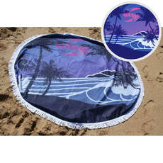 Sola Round Beach Handtuch - 150Cm Durchmesser - Blau