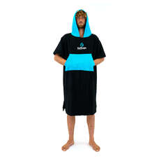 Surflogic Poncho / Wickelgewand - Schwarz / Cyan - 59802