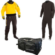 Typhoon Multisport Hinge 5 Drysuit with Undersuit - Yellow