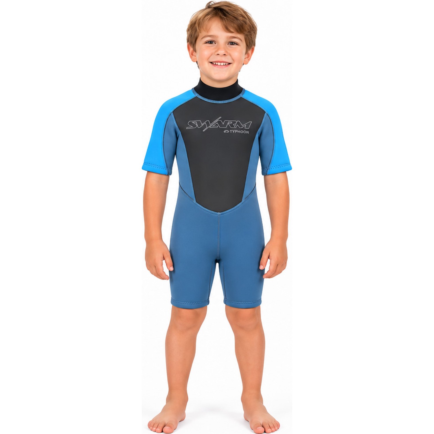 Typhoon Swarm3 Kleinkinder 3 / 2Mm Shorty Neoprenanzug - Blue Steel / Blue 250996