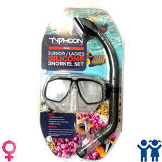 Typhoon Pro Mask & Schnorchel Set - Teen / Ladies - Silber