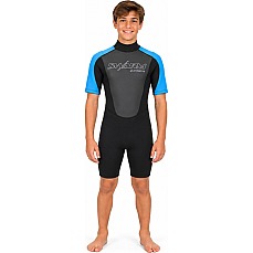 Typhoon Swarm3 Boys 3 / 2Mm Shorty Neoprenanzug - Schwarz / Blau 250992