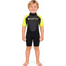 Taifunschwarm Kleinkinder 3Mm Shorty Neoprenanzug - Flammengelb - 471351