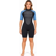 Typhoon Womens Swarm3 3 / 2Mm Shorty Neoprenanzug - Schwarz / Blau 250987