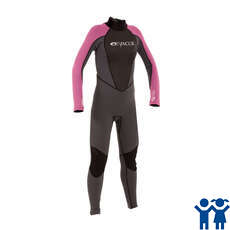 Typhoon Storm Girls 3mm Wetsuit - Graphite/Pink