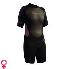 Typhoon Swarm Womens 3/2mm Shorty Wetsuit - Purple