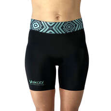 Vaikobi Damen Vocean Paddle Shorts - Schwarz / Blaugrün Vk-129 Vaikobi Damen Vocean Paddle Shorts - Schwarz / Blaugrün Vk-129