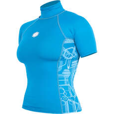 Alder Cruz Junior Girls Kurzarm Rashguard  - Hellblau Wabcrg-Lb