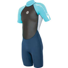 Alder Junior Impact 3/2mm Shorty Wetsuit 2023 - Cyan WS22GIS