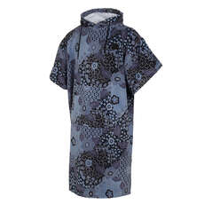 Mystic Velours Aop Poncho - Blau/schwarz