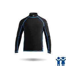 Zhik Kids Long Sleeve Spandex Rash Vest / Wächter - Schwarz / Cyan