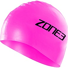 Zone3 Silikon Badekappe - Hi-Vis Pink