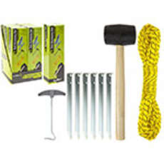 Summit Tent Zubehörpaket - Mallet, Pegs, Guy & Peg Remover Set