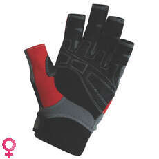 Crewsaver Summer Sailing Gloves Short Finger - Gre/Red/Blk