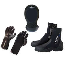 Tauchstiefel, Handschuhe & Hauben