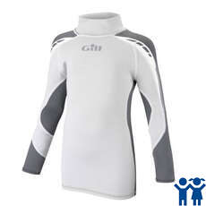 Gill Junior Sport Uv Long Sleeve Rash Vest - Silver Grey / Ash