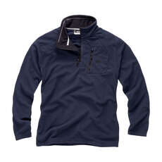 Gill Para Hombre De La Rejilla Microfleece Zip Neck - Armada