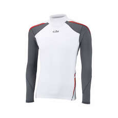 Manica Lunga Gill Sport Del Mens Uv Rash Vest - Bianco / Frassino