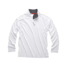 Gill Para Hombre Uv Tec Zip Neck Top De Manga Larga - Blanco