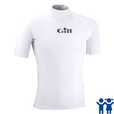 Gill Junior Uv Manches Courtes Rash Vest - Blanc