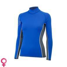 Gill Frauen Langarm Pro Rash Vest - Blau