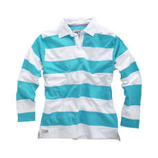 Gill Mujeres Rugby Shirt - Blanco / Azul Nuevo