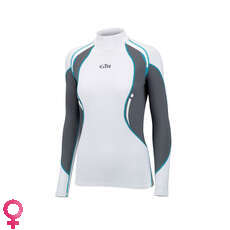 Gill Womens Sport Uv Long Sleeve Rash Vest - Weiss / Esche Gill Womens Sport Uv Long Sleeve Rash Vest - Weiss / Esche