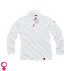 Gill Womens Uv Tec Zip Lunga T-Shirt Manica Collo - Bianco
