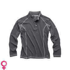 Gill Para Mujer Uv Tec Zip Cuello De Manga Larga Superior - Ash