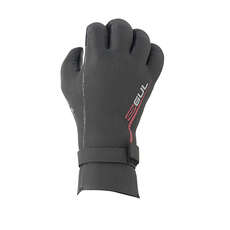 Gul Delta Netz Pre-Bent 3Mm Wetsuit Handschuhe - Schwarz / Rot