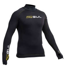 Gul Evotherm Flatlock Thermal Long Sleeve Rashguard - Schwarz / Schwarz