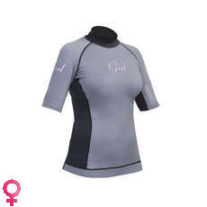 Gul Evotherm Flatlock Para Mujer De Manga Corta Rash Guard 2015 - Gris / Negro