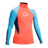 Gul Junior Flatlock Langarm Rashguard - Coral / Türkis