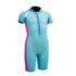 Gul Junior Flatlock UV Protection Sunsuit - Turquoise/Pink